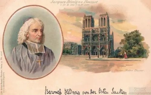 AK Jacques Benigne Bossuet. Paris. Notre-Dame, Postkarte. Serie 92 No. 20718