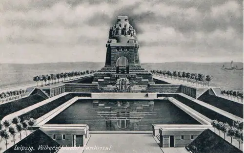 AK Leipzig. Völkerschlachtdenkmal, Postkarte, Kunstverlag Karl Fickenscher