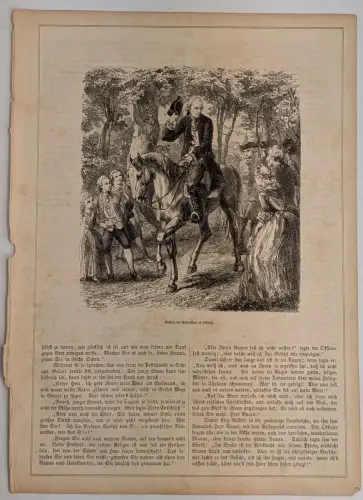 Holzstich: Gellert im Rosenthal zu Leipzig, Daheim, Grafik, 1865, Reproduktion