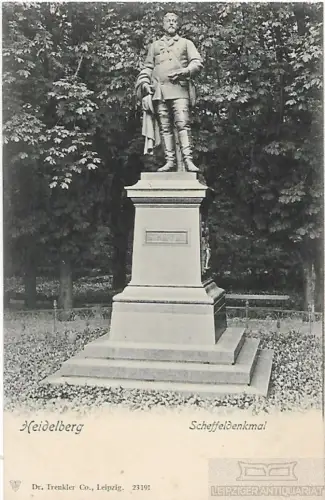 AK Heidelberg. Scheffeldenkmal. ca. 1913, Postkarte. Serien Nr, ca. 1913