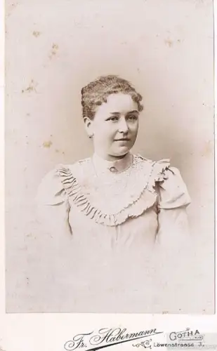 Fotografie Habermann, Gotha - Portrait Junges Fräulein, Fotografie. Fotobild