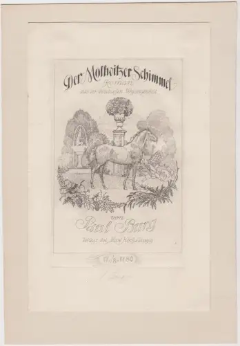 Titelblatt: Der Mollwitzer Schimmel, Ferdinand Staeger, Roman, Paul Burg, Grafik
