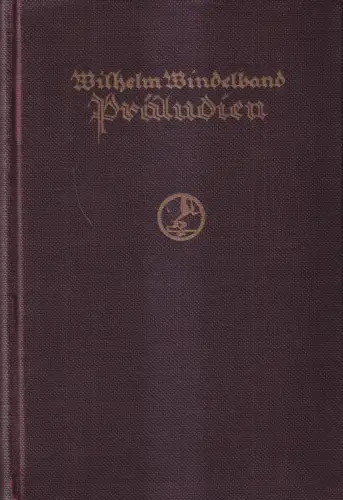 Buch: Präludien, Windelband, Wilhelm. 1924, J. C. B. Mohr, Philosophie