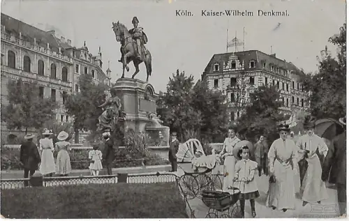 AK Köln. Kaiser-Wilhelm Denkmal. ca. 1910, Postkarte. Serien Nr, ca. 1910