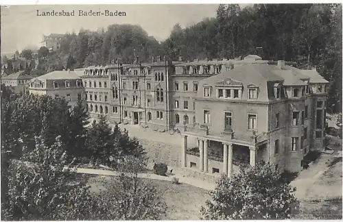 AK Landesbad. Baden-Baden. ca. 1914, Postkarte. Serien-Nr, ca. 1914