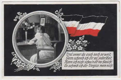 AK Und seiest du auch noch so weit ... Postkarte, 1917, Erster Weltkrieg
