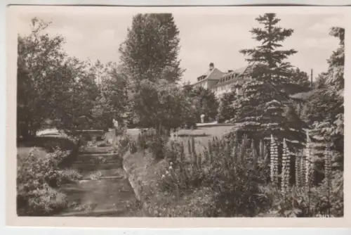 AK Radiumbad Brambach, Park mit Kurhof, Otto G. Schiffmann, ungelaufen