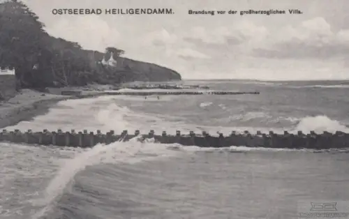 AK Ostseebad Heiligendamm. Brandung vor der großherzoglichen Villa... Postkarte