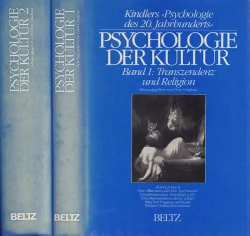 Buch: Psychologie der Kultur, Condrau, Gion. 2 Bände, 1982, Beltz Verlag