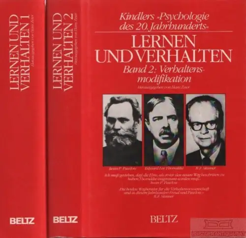 Buch: Lernen und Verhalten, Zeier, Hans. 2 Bände, 1984, Beltz Verlag
