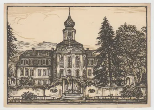 AK Das Gohliser Schlösschen, H. Dörffel, 1938, Postkarte, Leipzig, Ansichtskarte