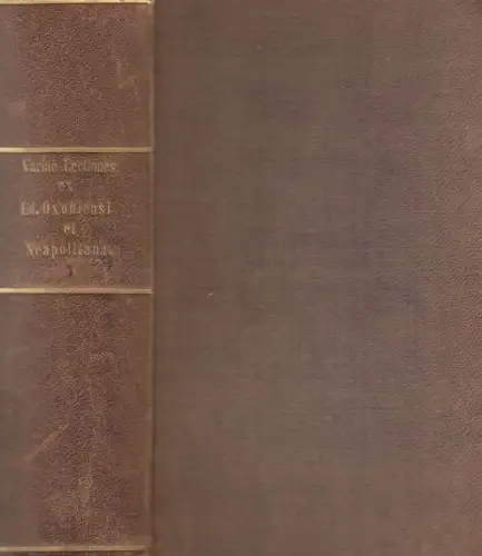 Buch: Variae Lectiones ex M. T. Ciceronis editionibus Oxoniensi et... Cicero