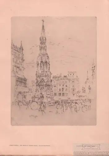 Heliogravure: The Cross at Charing Cross, Pennell, Joseph. Kunstgrafik, 1910