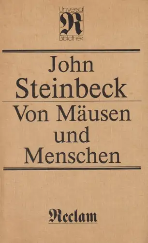 Buch: Von Mäusen und Menschen, Steinbeck, John. Reclams Universal-Bibliothek