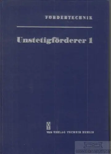Buch: Unstetigförderer 1, Pajer, G. / Scheffler, M. / Kielhorn, H. u.a. 1976