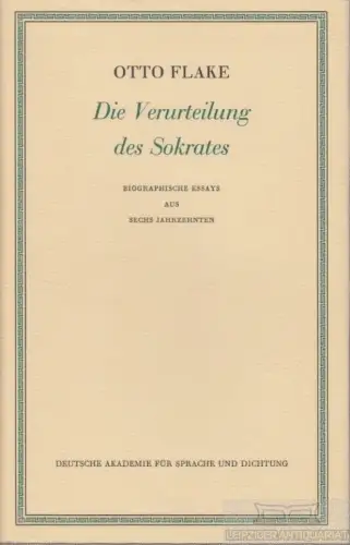 Buch: Die Verurteilung des Sokrates, Flake, Otto. 1970, Verlag Lambert Schneider