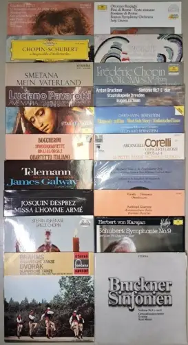 20 verschiedene Klassik Schallplatten 12" LP, Vinyl, Bizet, Respighi, Dvorak ...