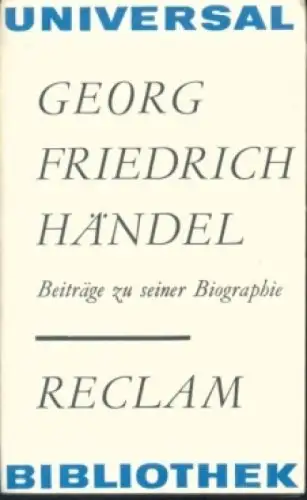 Buch: Georg Friedrich Händel, Siegmund-Schultze, Walter / Sasse, Konrad. 1977