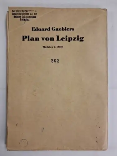 Stadtplan: Eduard Gaeblers Plan von Leipzig, Maßstab 1 : 50 000, 1943