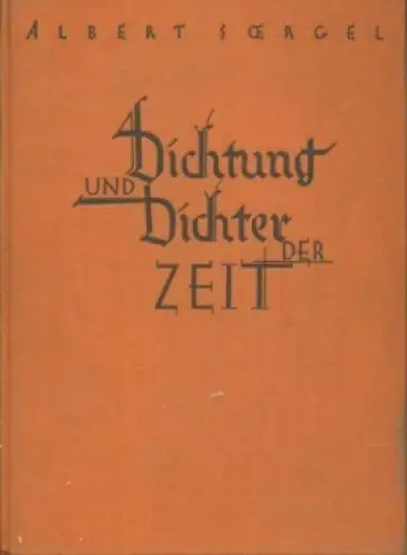 Buch: Dichtung und Dichter der Zeit, Seeger, Albert. 1912, gebraucht, gut
