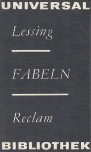 Buch: Fabeln, Lessing, Gotthold Ephraim. Reclams Universal-Bibliothek, 1976