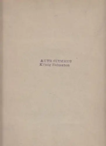 Buch: Koenig Echnathon in El-Amarna, Siemens, Clara / Auer, Grethe. 1922