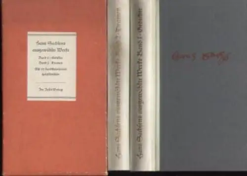 Buch: Hans Sachsens ausgewählte Werke (2 Bände). 1961, Insel Verlag