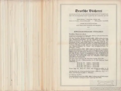 Konvolut Neue Mitteilungen aus der Deutschen Bücherei. 25 Bände, 1953 ff