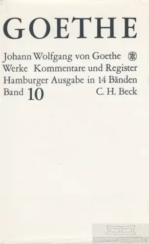 Buch: Werke, Kommentare und Register, Goethe, Johann Wolfgang von. 1976