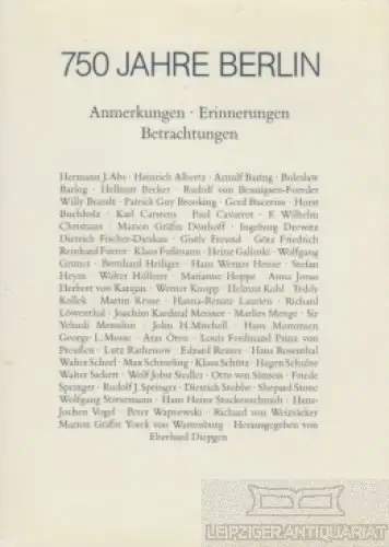 Buch: 750 Jahre Berlin, Sybille Blomeyer, Götz von Coburg. 1987, gebraucht, gut