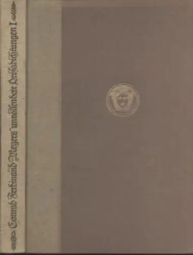 Buch: Conrad Ferdinand Meyers unvollendete Prosadichtungen, Meyer. 1916