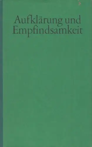 Buch: Aufklärung und Empfindsamkeit, Elschenbroich, Adalbert, Buchclub Ex Libris