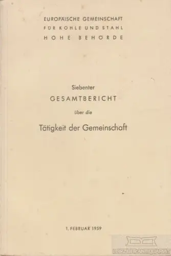 Buch: Siebenter Gesamtbericht über die Tätigkeit der Gemeinschaft, Finet, Paul