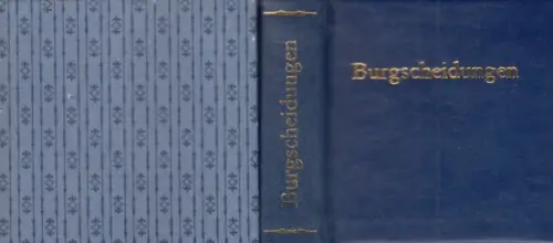 Buch: Burgscheidungen, Fischer, Gerhard. 1987, Andersen Nexö, gebraucht, gut