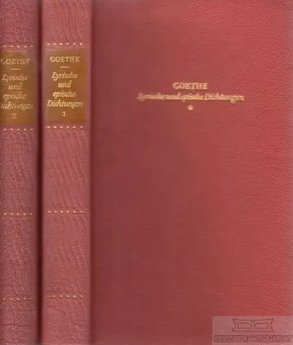 Buch: Lyrische und epische Dichtungen, Goethe. 2 Bände, 1961, Insel-Verlag