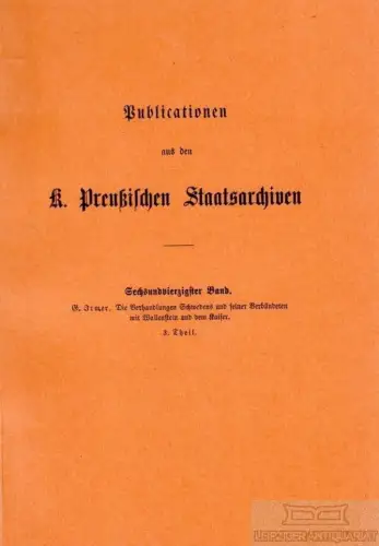 Buch: Die Verhandlungen Schwedens und seiner Verbündeten mit... Irmer, Ge 244474