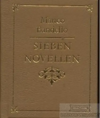 Buch: Sieben Novellen, Bandello, Matteo. 1987, Rütten & Loening Verlag