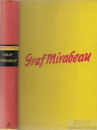 Buch: Graf Mirabeau der Volkstribun, Jouvenel, Henry de. 1929, Paul List Verlag