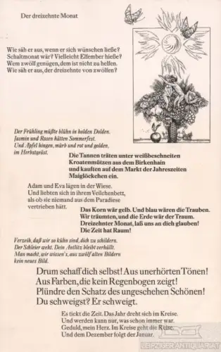 Holszstich: Der dreizehnte Monat, Hirsch, Karl-Georg. Kunstgrafik, 1972