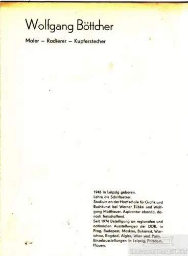 Buch: Wolfgang Böttcher - Maler - Radierer - Kupferstecher, Böttcher, Wolfgang