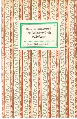 Insel-Bücherei 605, Das Salzburger Grosse Welttheater, Hofmannsthal, Hugo 222681