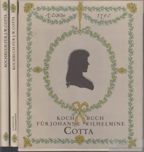 Buch: Kochbuch für Johanne Wilhelmine Cotta d: 2. Mey 1792, Cotta. 2 Bände, 1984