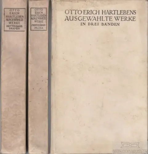 Buch: Ausgewählte Werke in drei Bänden, Hartleben, Otto Erich. 3 Bände, 1 214288