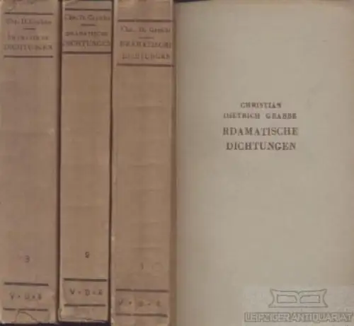 Buch: Dramatische Dichtungen (in 3 Bänden), Grabbe, Hermann. 3 Bände, 1944