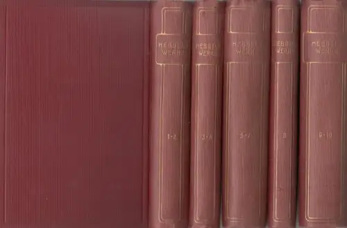 Buch: Hebbels Werke in zehn Teilen, Hebbel, Friedrich. 10 in 5 Bände, 1900
