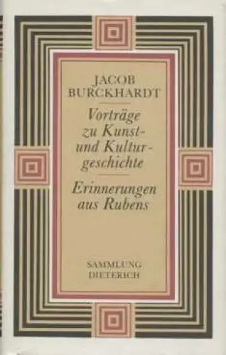 Sammlung Dieterich 356, Vorträge zu Kunst- und Kulturgeschichte, Burckhardt