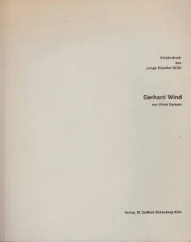 Buch: Gerhard Wind, Serbser, Ulrich. Ca. 1962, Verlag M. DuMont Schauberg