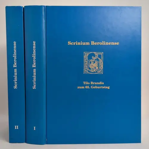 Buch: Scrinium Berolinense, Tilo Brandis zum 65. Geburtstag, 2 Bände mit CD-ROM