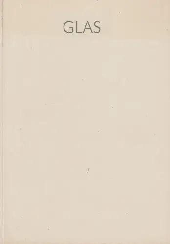 Buch: Glas, Bäcker, Hagen, 1998, Glaswerkstatt des Kunstvereins Röderhof