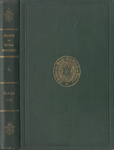 Buch: Schriften der Goethe-Gesellschaft 8, Xenien 1796, 1893, gebraucht,  350575